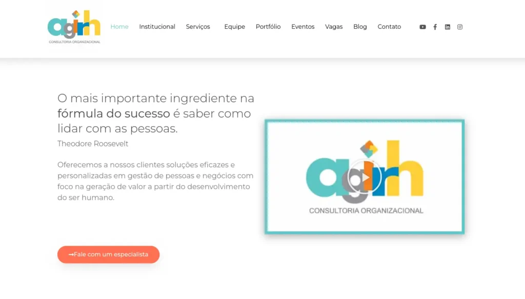 Site Agir RH — Consultoria de Recursos Humanos